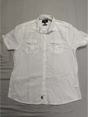 Threadbare Short Sleeve Linen Blend ShirtMens Size Large Used Like New $30